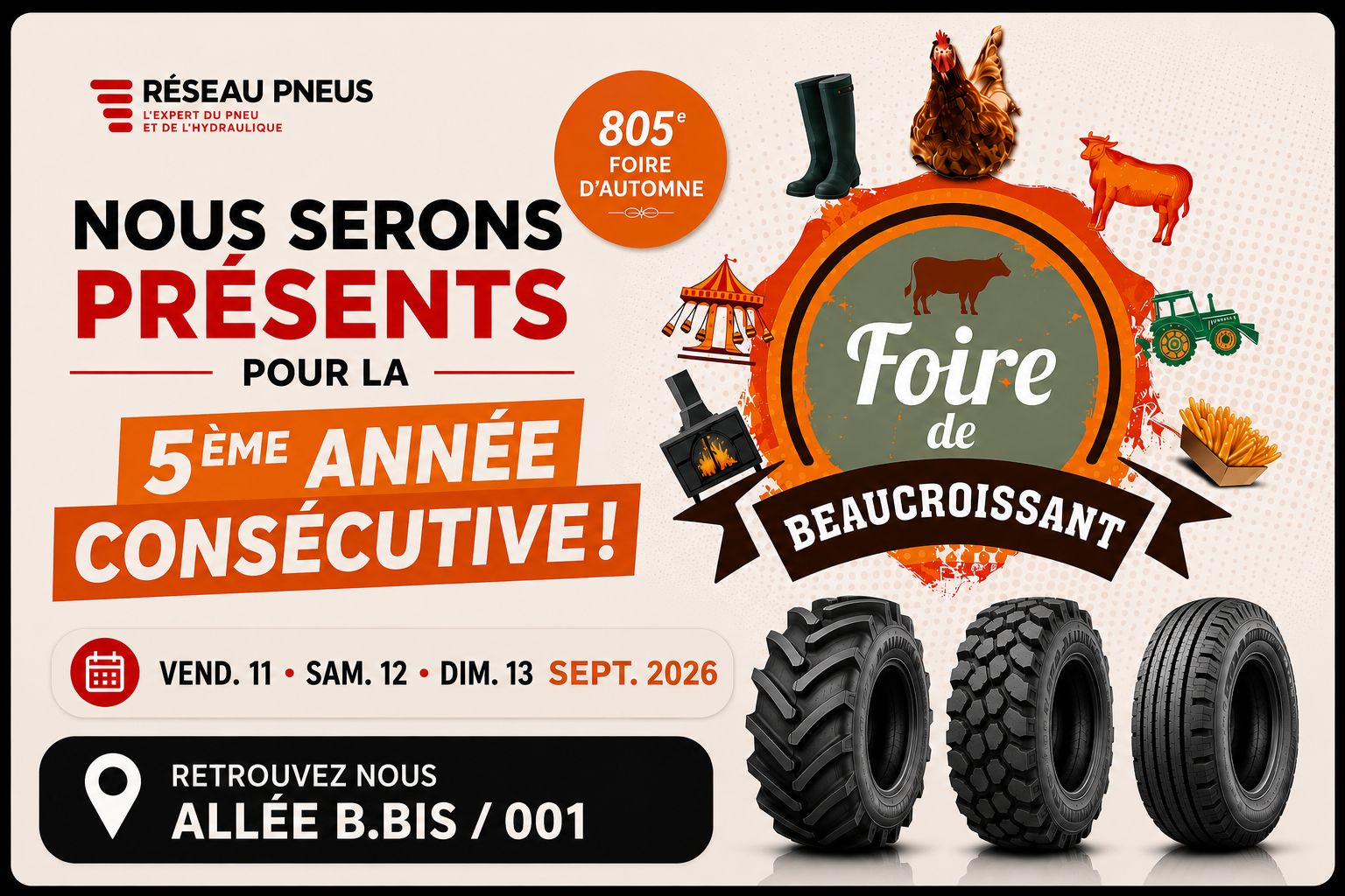 Réseau Pneus à la Foire de Beaucroissant 2026